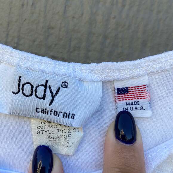 Vintage Jody California White Sleeveless Lace Top - Picture 3 of 6